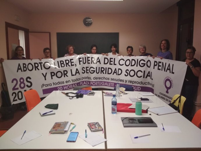 Valladolid.- Pancarta de la Coordinadora de Mujeres