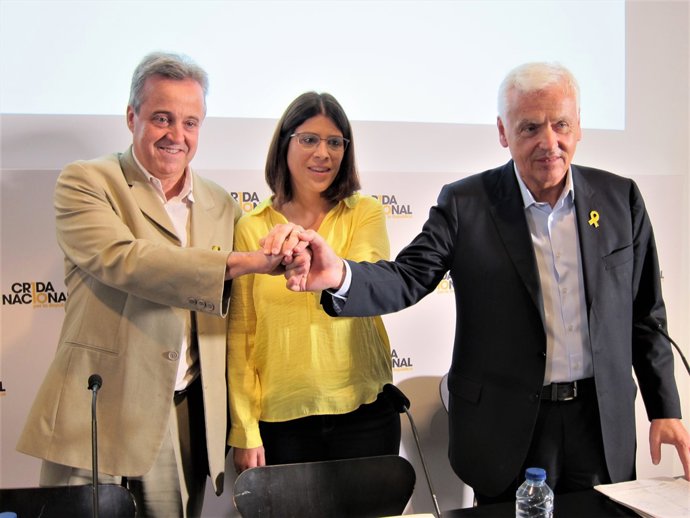Toni Morral, Gemma Geis (JxCat) Ferran Mascarell (delegat del Govern a Madrid)