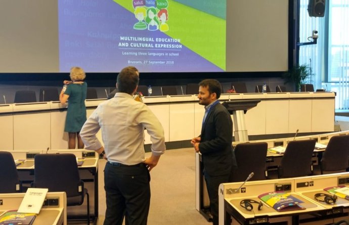 El conseller de Educación, Vicent Marzà, en Bruselas