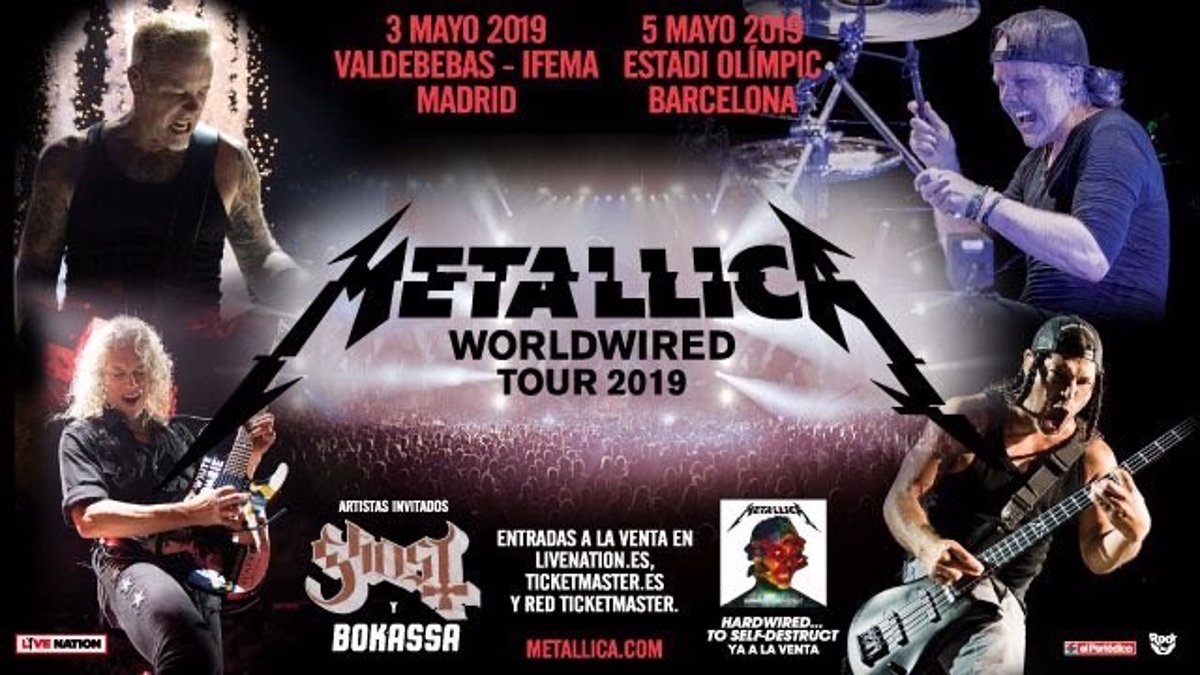 Metallica en Madrid y Barcelona 2019: la venta este viernes