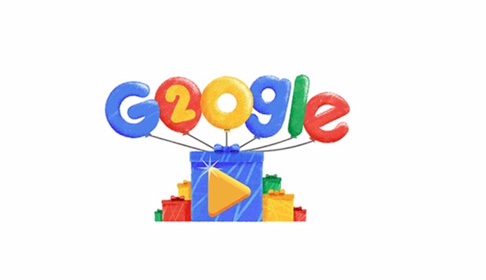 Doodle de Google pel 20è aniversari