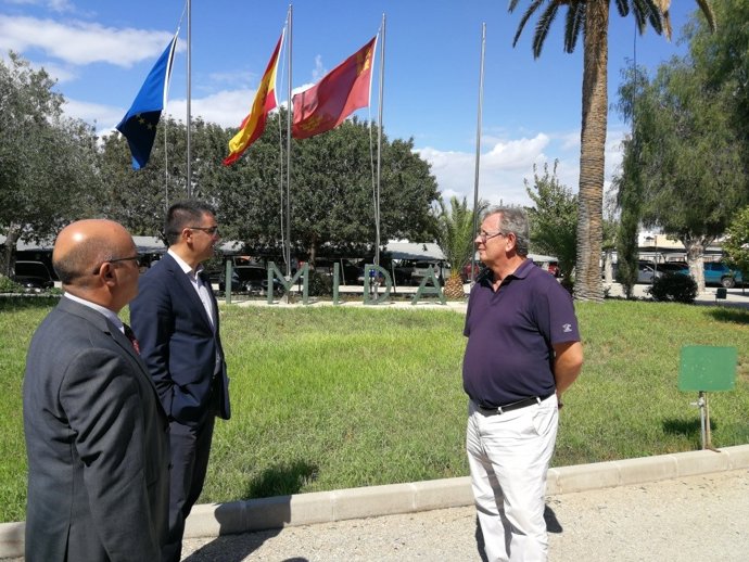 Luis Fernández, Miguel López-Morell y Juan Carlos Fernández Zapata en el Imida