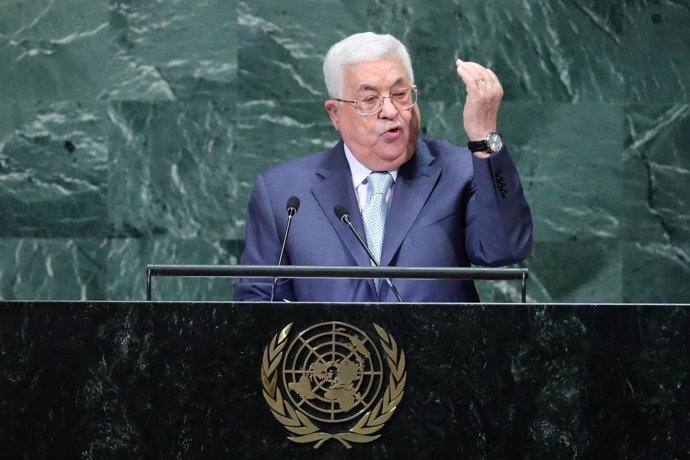 El presidente de la Autoridad Palestina, Mahmud Abbas, en la ONU