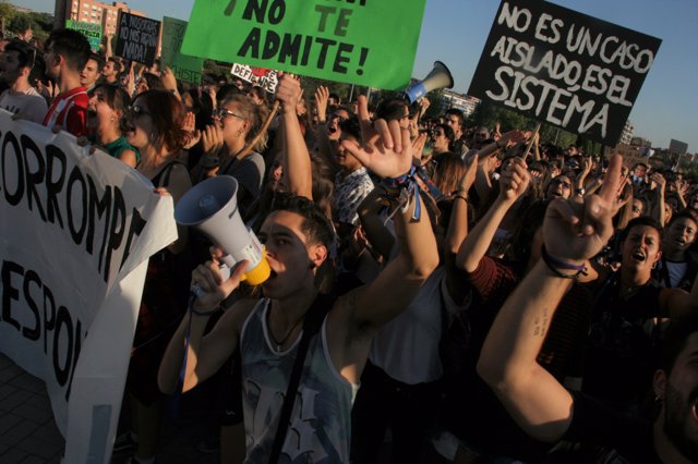 Estudiantes de la Universidad Rey Juan Carlos de Madrid (URJC) convocan una huel