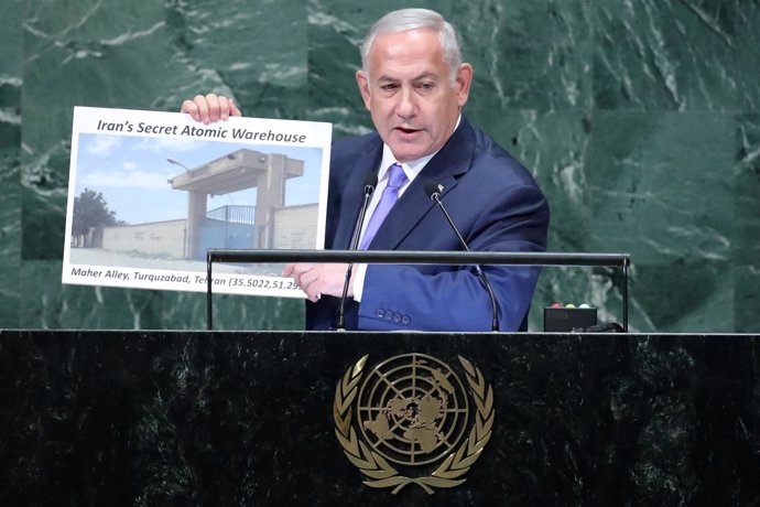El primer ministro de Israel, Benjamin Netanyahu, en Asamblea General de la ONU