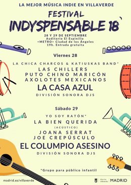 Cartel del Festival Indyspensable 2018
