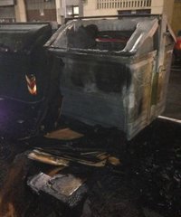 Arden tres contenedores esta madrugada en varias calles de Logroño