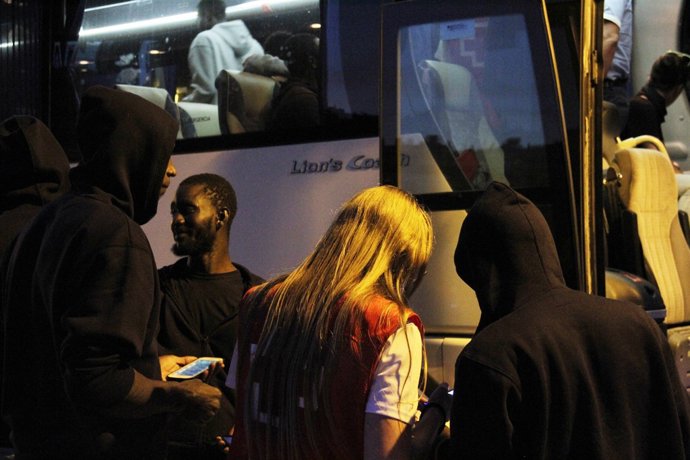 Autobus amb migrants