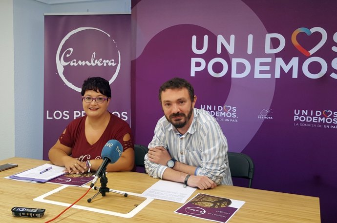 David González y  Mercedes Gonzalez, de Podemos Cantabria