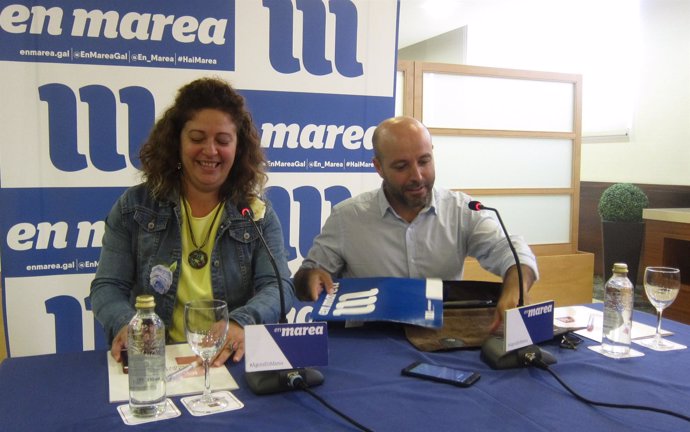 El portavoz de En Marea, Luís Villares, y Ana Seijas