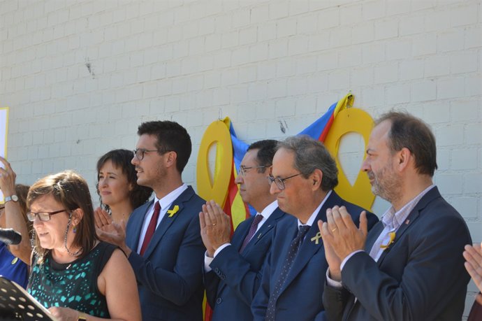 Quim Torra, a l'Escola Oficial d'Idiomes de Lleida.