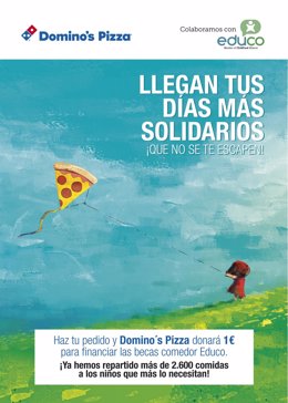 Domino's Pizza lanza su campaña solidaria 'Comparte con causa' para apoyar el pr