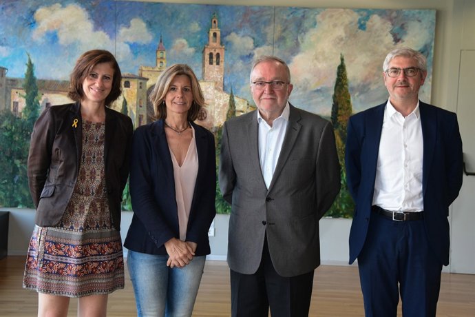 L'alcaldessa Carmela Fortuny i el president de la Cambra de Terrassa