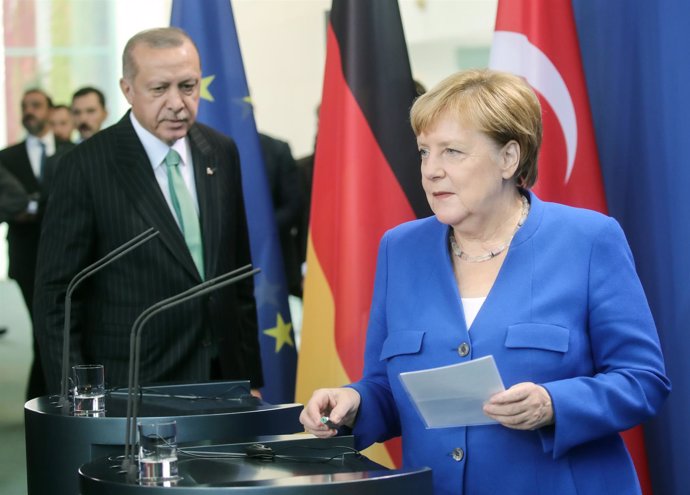 Angela Merkel y Recep Tayyip Erdogan