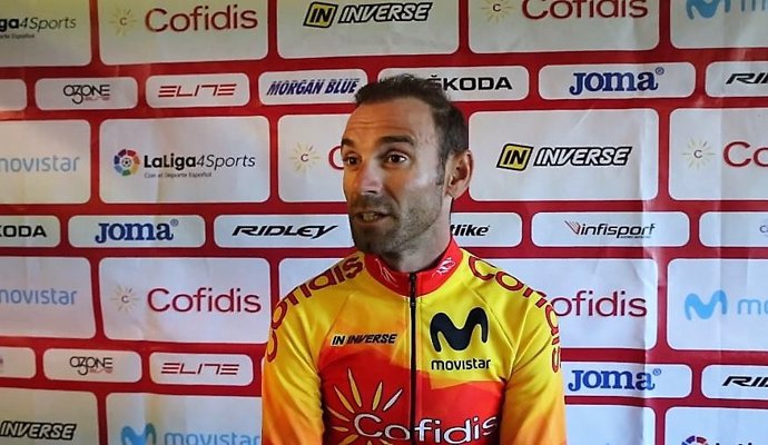 Alejandro Valverde con la selección española de ciclismo
