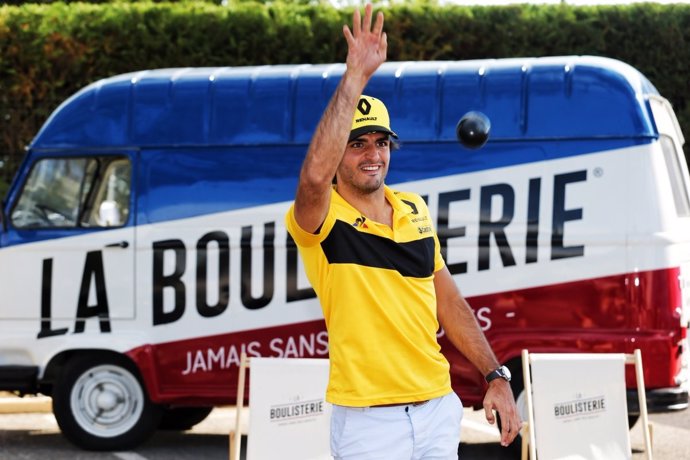 Carlos Sainz, en un evento de la escudería Renault