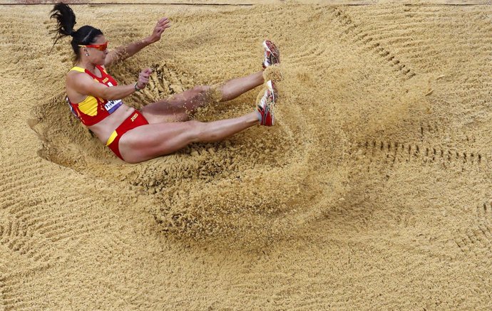 La saltadora española Concha Montaner en los Juegos de Londres