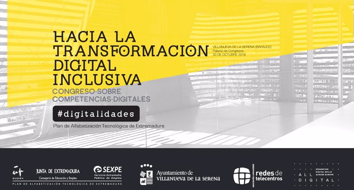 Cartel del congreso digital en Villanueva de la Serena