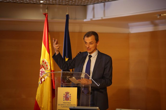 Rueda de prensa del ministro de Ciencia, Innovación y Universidades, Pedro Duque