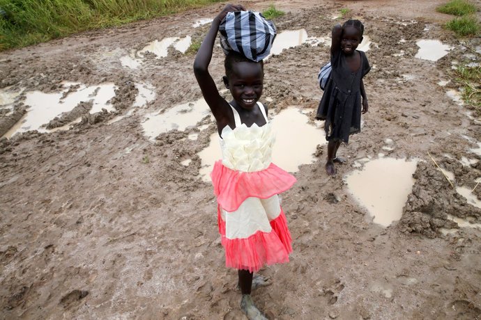 Niñas sursudanesas en Malakal