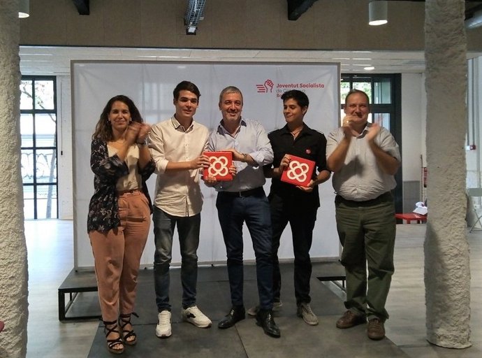 Marta Villanueva, Javier Rodríguez, Jaume Collboni, Iván Castelló y Jordi Hereu