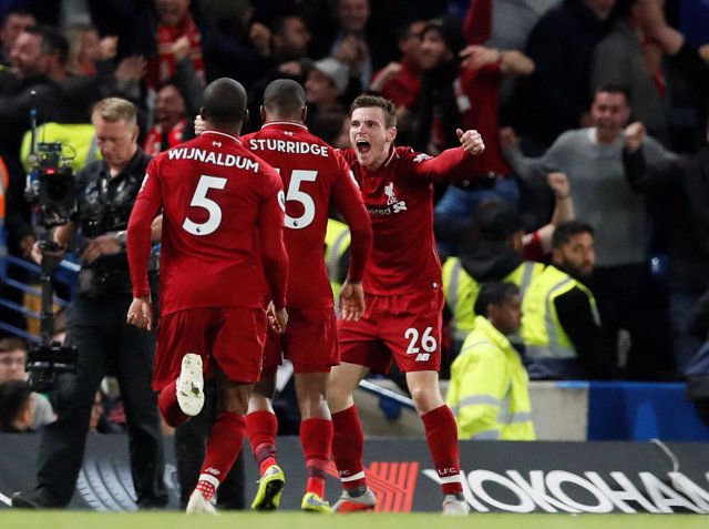 El Liverpool celebra un gol en la Premier
