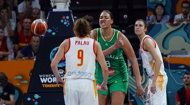 Marta Xargay en el España-Australia del Mundial femenino de baloncesto