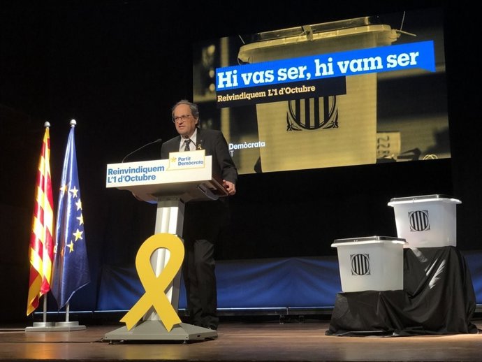 Quim Torra aquest dissabte el Consell Nacional del PDeCAT per el 1-O