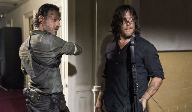 Andrew Lincoln y Norman Reedus en The Walking Dead