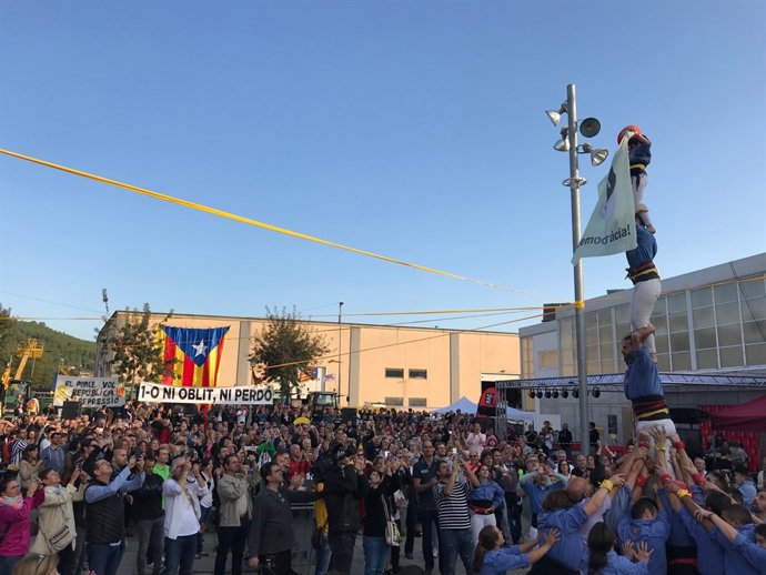 Acte de commemoració de l'1-O a Sant Julià de Ramis (Girona)