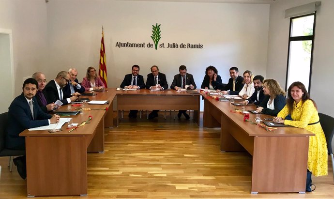 Consell Executiu en Sant Julià de Ramis (Girona) con motivo del 1-O