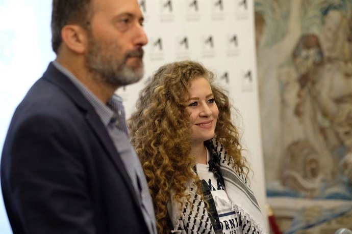 La activista Ahed Tamimi en Madrid
