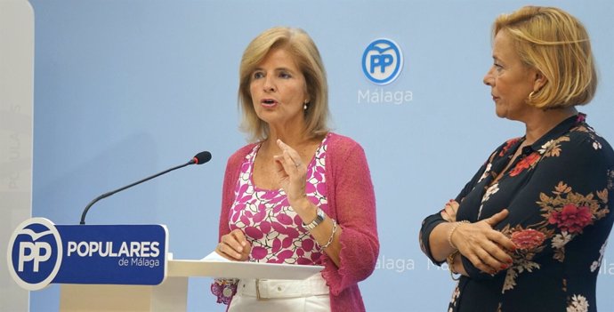 Esperanza Oña parlamentaria PP Málaga con Mariví Romero 
