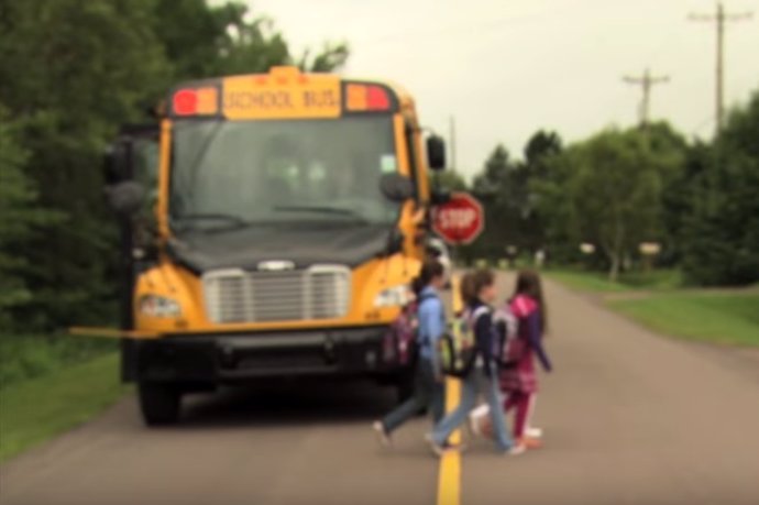 Autobús escolar en Canadá