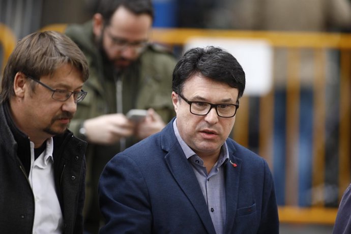 El exmiembro de la Mesa del Parlament Joan Josep Nuet llega al Tribunal Supremo