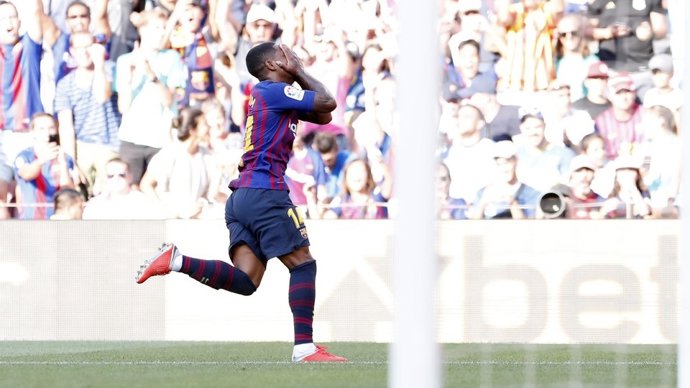 Malcom con el Barcelona
