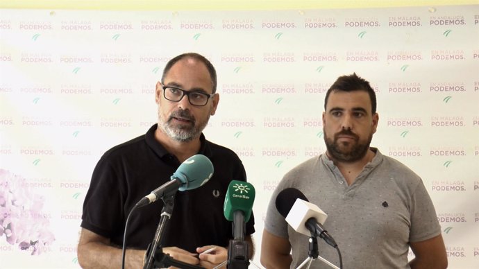 Diputado Alberto Montero y alejandro serrato coordinador provincial Podemos mála