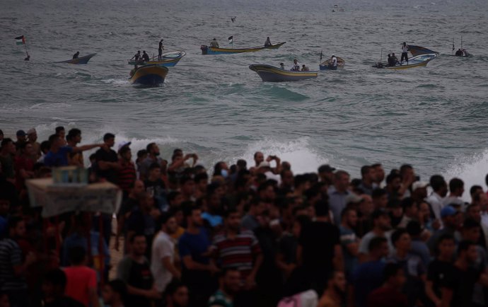 Embarcaciones intentan rompero el bloqueo de Israel a la Franja de Gaza