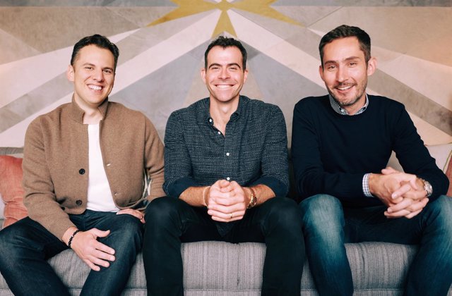 Adam Mosseri, nuevo jefe de Instagram, junto a Kevin Systrom y Mike Krieger