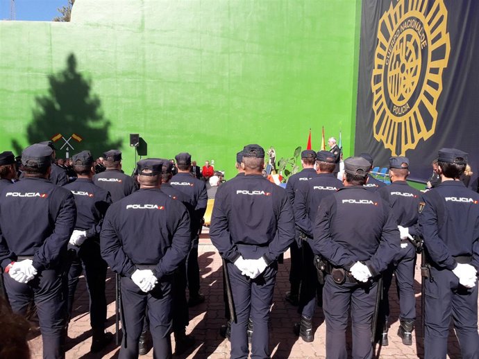 Acto del Día de la Policía Nacional en Pamplona.