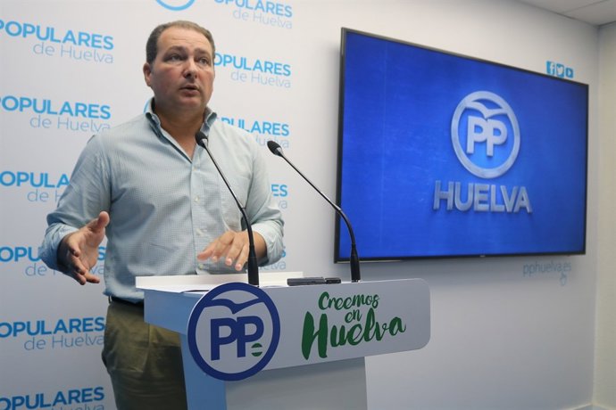 El secretario general del PP de Huelva, David Toscano. 