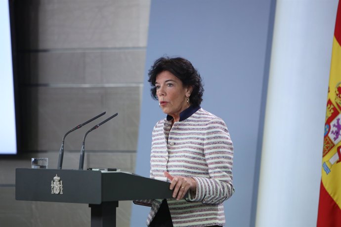 Isabel Celaá comparece en Moncloa tras la intervención de Quim Torra en el Palam