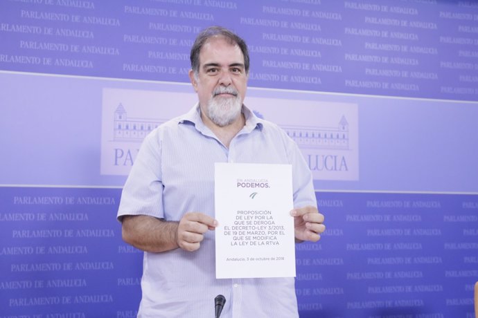 Jesús Romero presenta una nueva iniciativa de Podemos sobre RTVA