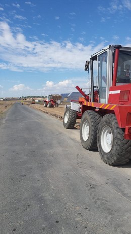 Obras en la carretera de Martín Muñoz