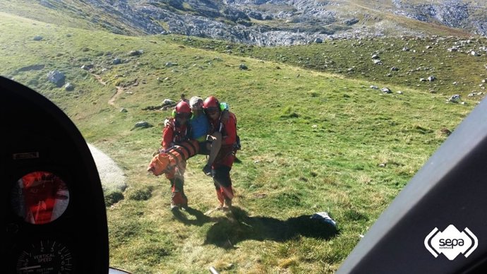 REscate de montaña en Cabrales