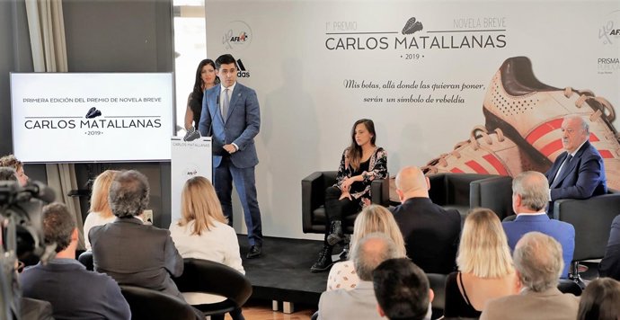 David Aganzo y Del Bosque en la presentación del Premio Carlos Matallanas