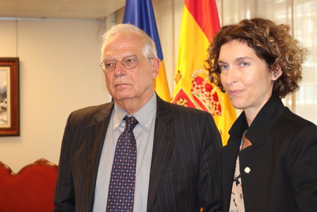 Josep Borrell, Maria Ubach, ministros de Exteriores de España y Andorra