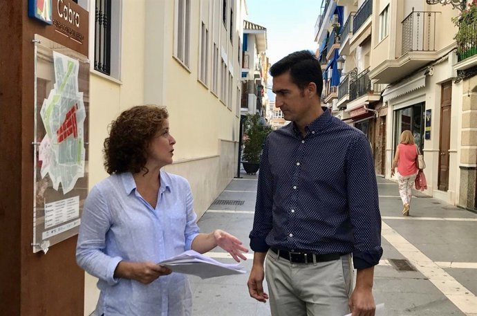 Los diputados del PP en la Diputación Cristina Jiménez y Agustín Palomares