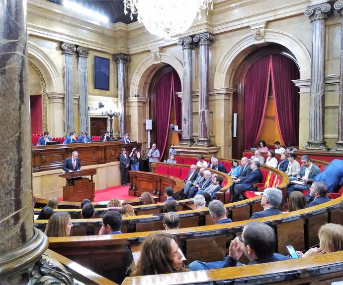 El presidente de la Generalitat Quim Torra en el Debate de Política General