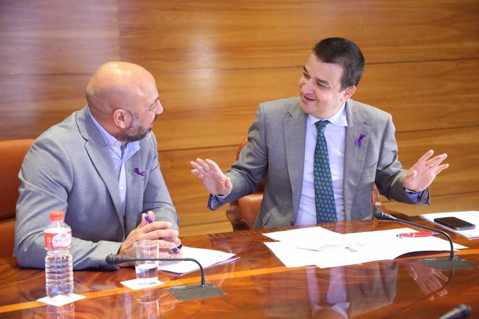 Martínez Arroyo y García Molina en la reunión de este jueves